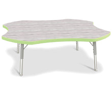 Load image into Gallery viewer, Berries® Four Leaf Activity Table - T-height - Driftwood Gray/Key Lime/Gray - MMEE Distributors
