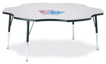 Load image into Gallery viewer, Berries® Six Leaf Activity Table - 60&quot;, A-height - Gray/Black/Black - MMEE Distributors
