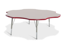 Load image into Gallery viewer, Berries® Six Leaf Activity Table - 60&quot;, Mobile - Gray/Purple/Gray - MMEE Distributors

