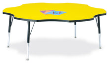 Load image into Gallery viewer, Berries® Six Leaf Activity Table - 60&quot;, E-height - Yellow/Black/Black - MMEE Distributors
