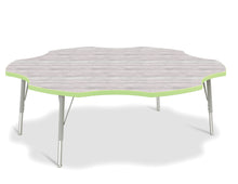 Load image into Gallery viewer, Berries® Six Leaf Activity Table - E-height - Driftwood Gray/Key Lime/Gray - MMEE Distributors
