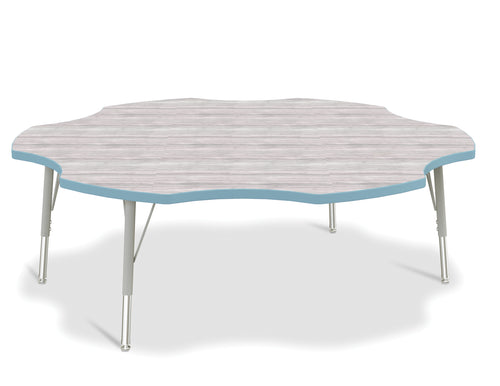 Berries® Six Leaf Activity Table - E-height - Driftwood Gray/Coastal Blue/Gray - MMEE Distributors