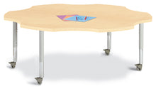 Load image into Gallery viewer, Berries® Six Leaf Activity Table - 60&quot;, Mobile - Maple/Maple/Gray - MMEE Distributors
