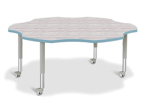 Berries® Six Leaf Activity Table - Mobile - Driftwood Gray/Coastal Blue/Gray - MMEE Distributors