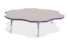 Load image into Gallery viewer, Berries® Six Leaf Activity Table - 60&quot;, T-height - Gray/Purple/Gray - MMEE Distributors
