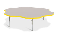 Load image into Gallery viewer, Berries® Six Leaf Activity Table - 60&quot;, T-height - Gray/Yellow/Gray - MMEE Distributors
