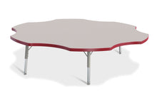 Load image into Gallery viewer, Berries® Six Leaf Activity Table - 60&quot;, T-height - Gray/Red/Gray - MMEE Distributors
