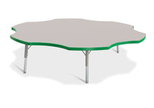 Load image into Gallery viewer, Berries® Six Leaf Activity Table - 60&quot;, T-height - Gray/Green/Gray - MMEE Distributors
