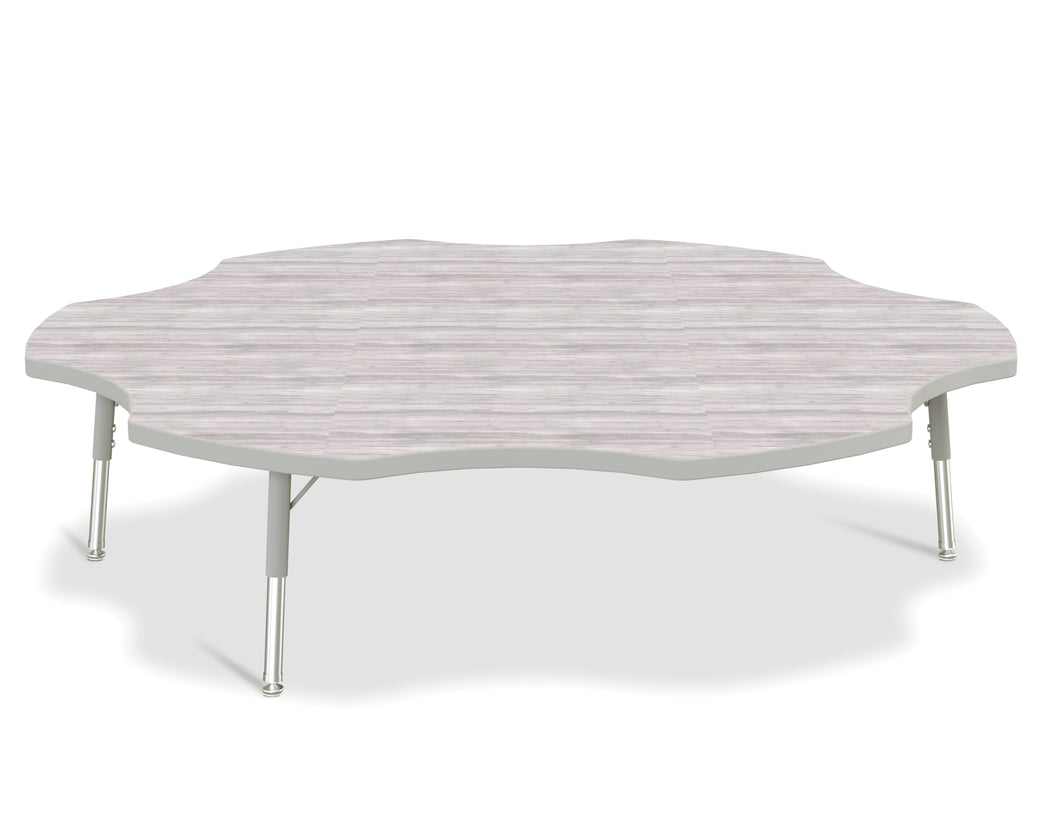 Berries® Six Leaf Activity Table - T-height - Driftwood Gray/Gray/Gray - MMEE Distributors