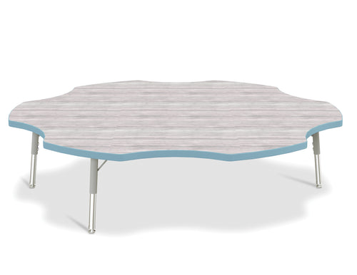 Berries® Six Leaf Activity Table - T-height - Driftwood Gray/Coastal Blue/Gray - MMEE Distributors