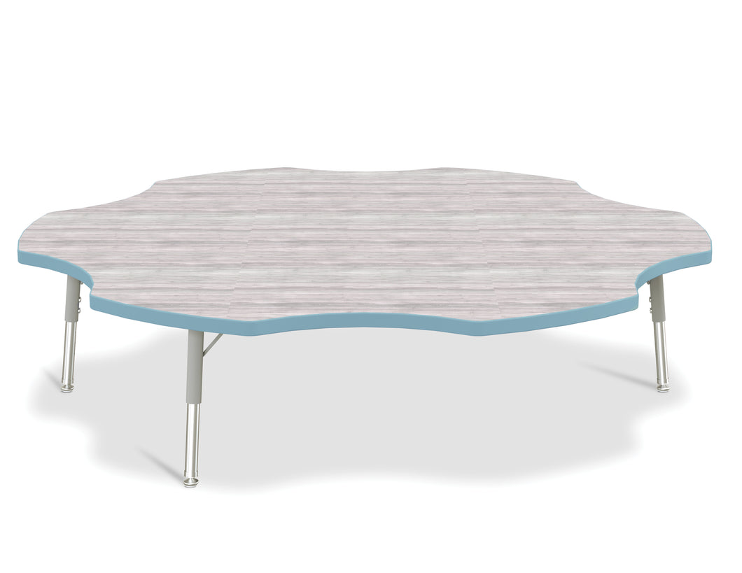 Berries® Six Leaf Activity Table - T-height - Driftwood Gray/Coastal Blue/Gray - MMEE Distributors