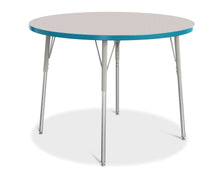 Load image into Gallery viewer, Berries® Round Activity Table - 42&quot; Diameter, A-height - Gray/Teal/Gray - MMEE Distributors
