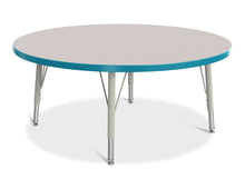 Load image into Gallery viewer, Berries® Round Activity Table - 42&quot; Diameter, E-height - Gray/Teal/Gray - MMEE Distributors
