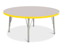 Load image into Gallery viewer, Berries® Round Activity Table - 42&quot; Diameter, E-height - Gray/Yellow/Gray - MMEE Distributors

