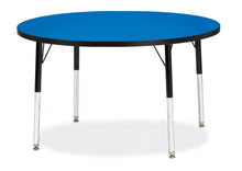 Load image into Gallery viewer, Berries® Round Activity Table - 42&quot; Diameter, E-height - Blue/Black/Black - MMEE Distributors
