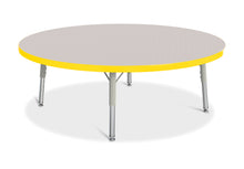 Load image into Gallery viewer, Berries® Round Activity Table - 42&quot; Diameter, T-height - Gray/Yellow/Gray - MMEE Distributors
