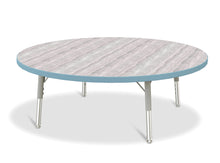 Load image into Gallery viewer, Berries® Round Activity Table - 42&quot; Diameter, T-height - Driftwood Gray/Coastal Blue/Gray - MMEE Distributors

