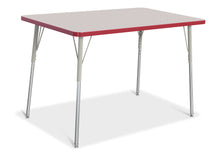 Load image into Gallery viewer, Berries® Rectangle Activity Table - 30&quot; X 48&quot;, A-height - Gray/Red/Gray - MMEE Distributors
