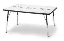 Load image into Gallery viewer, Berries® Rectangle Dry Erase Table - 30&quot; x 48&quot;, A-height - Write-n-Wipe/Black/Black - MMEE Distributors
