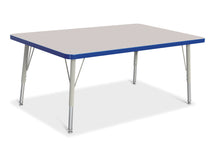 Load image into Gallery viewer, Berries® Rectangle Activity Table - 30&quot; X 48&quot;, E-height - Gray/Blue/Gray - MMEE Distributors
