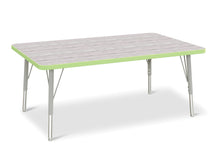 Load image into Gallery viewer, Berries® Rectangle Activity Table - 30&quot; X 48&quot;, E-height - Driftwood Gray/Key Lime/Gray - MMEE Distributors
