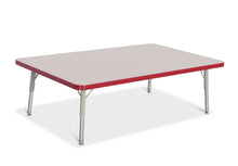 Load image into Gallery viewer, Berries® Rectangle Activity Table - 30&quot; X 48&quot;, T-height - Gray/Red/Gray - MMEE Distributors
