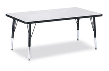 Load image into Gallery viewer, Berries® Rectangle Activity Table - 30&quot; X 48&quot;, T-height - Gray/Black/Black - MMEE Distributors
