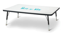 Load image into Gallery viewer, Berries® Rectangle Dry Erase Table - 30&quot; x 48&quot;, T-height - Write-n-Wipe/Black/Black - MMEE Distributors
