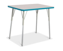 Load image into Gallery viewer, Berries® Rectangle Activity Table - 24&quot; X 36&quot;, A-height - Gray/Teal/Gray - MMEE Distributors
