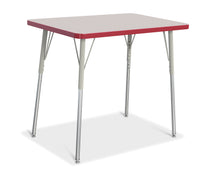 Load image into Gallery viewer, Berries® Rectangle Activity Table - 24&quot; X 36&quot;, A-height - Gray/Red/Gray - MMEE Distributors
