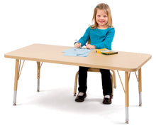Load image into Gallery viewer, Berries® Rectangle Activity Table - 24&quot; X 36&quot;, T-height - Maple/Maple/Camel - MMEE Distributors
