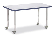Load image into Gallery viewer, Berries® Rectangle Activity Table - 24&quot; X 36&quot;, Mobile - Gray/Purple/Gray - MMEE Distributors
