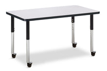 Load image into Gallery viewer, Berries® Rectangle Activity Table - 24&quot; X 36&quot;, Mobile - Gray/Black/Black - MMEE Distributors
