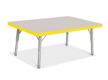 Load image into Gallery viewer, Berries® Rectangle Activity Table - 24&quot; X 36&quot;, T-height - Gray/Yellow/Gray - MMEE Distributors
