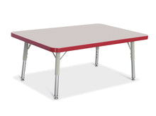 Load image into Gallery viewer, Berries® Rectangle Activity Table - 24&quot; X 36&quot;, T-height - Gray/Red/Gray - MMEE Distributors
