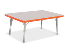 Load image into Gallery viewer, Berries® Rectangle Activity Table - 24&quot; X 36&quot;, T-height - Gray/Orange/Gray - MMEE Distributors
