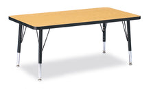 Load image into Gallery viewer, Berries® Rectangle Activity Table - 24&quot; X 36&quot;, T-height - Oak/Black/Black - MMEE Distributors
