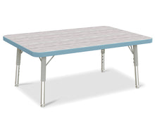 Load image into Gallery viewer, Berries® Rectangle Activity Table - 24&quot; X 36&quot;, T-height - Driftwood Gray/Coastal Blue/Gray - MMEE Distributors
