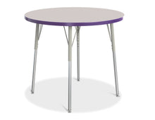 Load image into Gallery viewer, Berries® Round Activity Table - 36&quot; Diameter, A-height - Gray/Purple/Gray - MMEE Distributors
