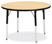 Load image into Gallery viewer, Berries® Round Activity Table - 36&quot; Diameter, A-height - Maple/Black/Black - MMEE Distributors

