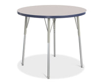 Load image into Gallery viewer, Berries® Round Activity Table - 36&quot; Diameter, A-height - Gray/Navy/Gray - MMEE Distributors
