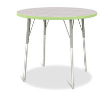Load image into Gallery viewer, Berries® Round Activity Table - 36&quot; Diameter, A-height - Driftwood Gray/Key Lime/Gray - MMEE Distributors
