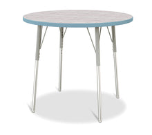 Load image into Gallery viewer, Berries® Round Activity Table - 36&quot; Diameter, A-height - Driftwood Gray/Coastal Blue/Gray - MMEE Distributors
