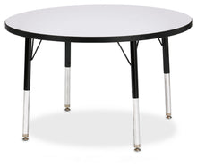 Load image into Gallery viewer, Berries® Round Activity Table - 36&quot; Diameter, E-height - Gray/Black/Black - MMEE Distributors

