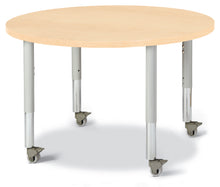 Load image into Gallery viewer, Berries® Round Activity Table - 36&quot; Diameter, Mobile - Maple/Maple/Gray - MMEE Distributors
