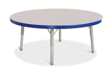 Load image into Gallery viewer, Berries® Round Activity Table - 36&quot; Diameter, T-height - Gray/Blue/Gray - MMEE Distributors
