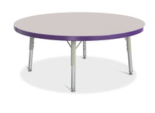 Load image into Gallery viewer, Berries® Round Activity Table - 36&quot; Diameter, T-height - Gray/Purple/Gray - MMEE Distributors
