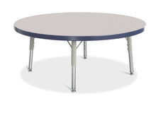 Load image into Gallery viewer, Berries® Round Activity Table - 36&quot; Diameter, T-height - Gray/Navy/Gray - MMEE Distributors
