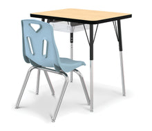 Load image into Gallery viewer, Berries® Rectangle Student Desk -  24&quot; X 30&quot;, E-height - Maple/Black/Black - MMEE Distributors
