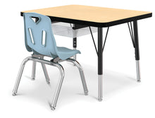 Load image into Gallery viewer, Berries® Rectangle Student Desk -  24&quot; X 30&quot;, A-height - Maple/Black/Black - MMEE Distributors
